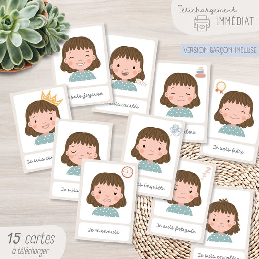 Mes cartes des émotions Little Cabane