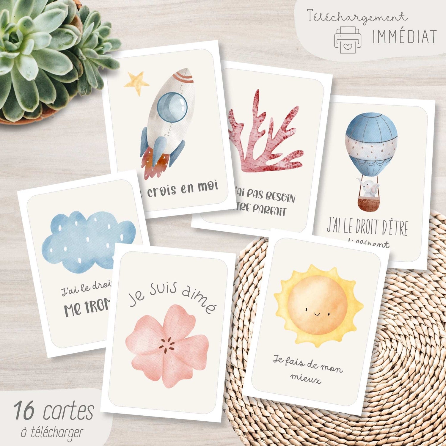 Mes cartes d'affirmations positives Little Cabane
