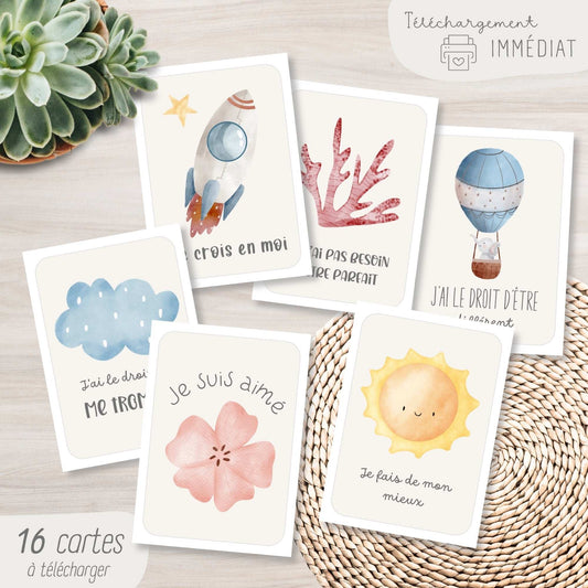 Mes cartes d'affirmations positives Little Cabane