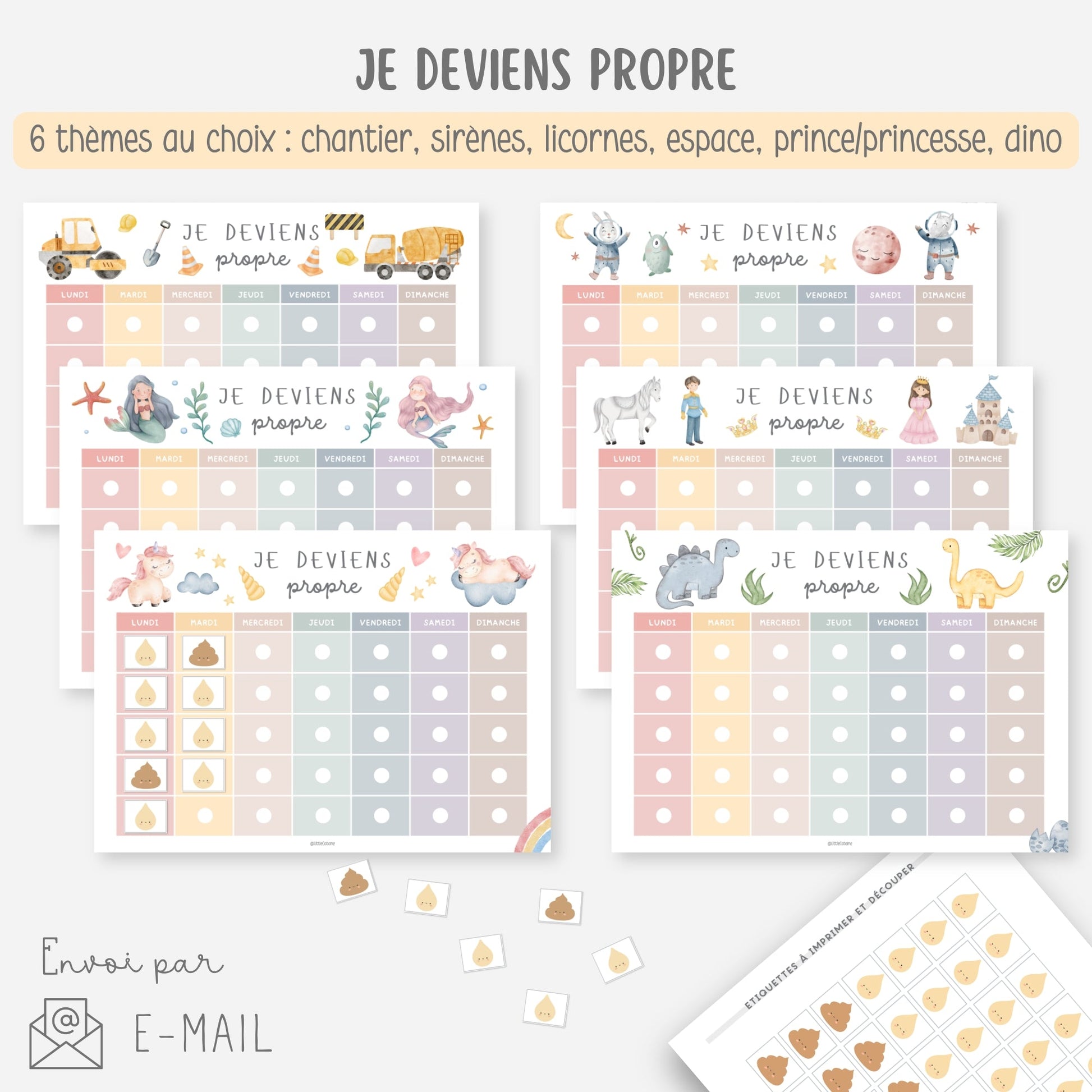 Tableau de propreté - Je vais sur le pot (Copie) Little Cabane