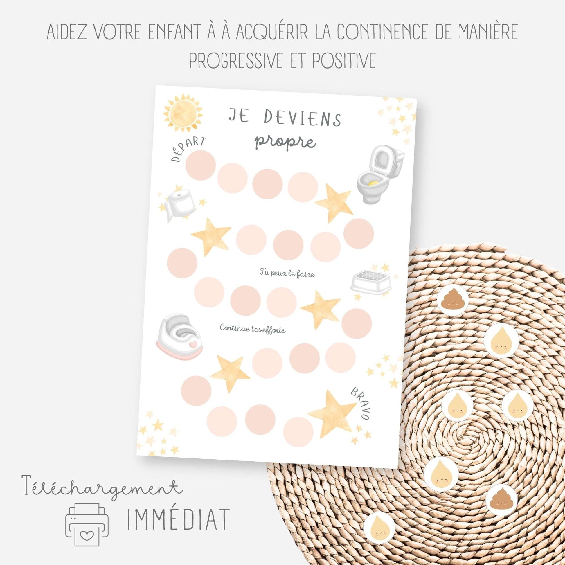 Affiche de propreté - Je vais sur le pot Little Cabane