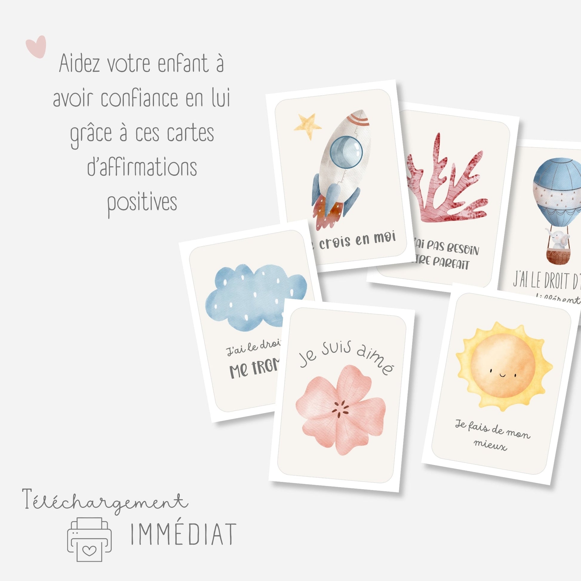 Mes cartes d'affirmations positives Little Cabane