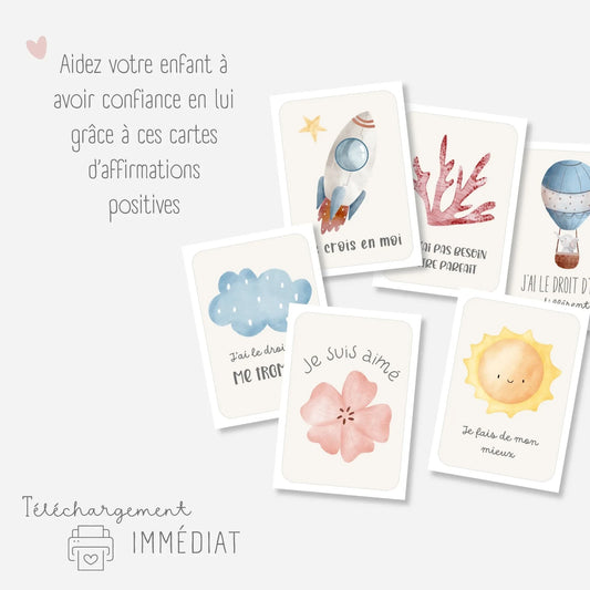 Mes cartes d'affirmations positives - Little Cabane