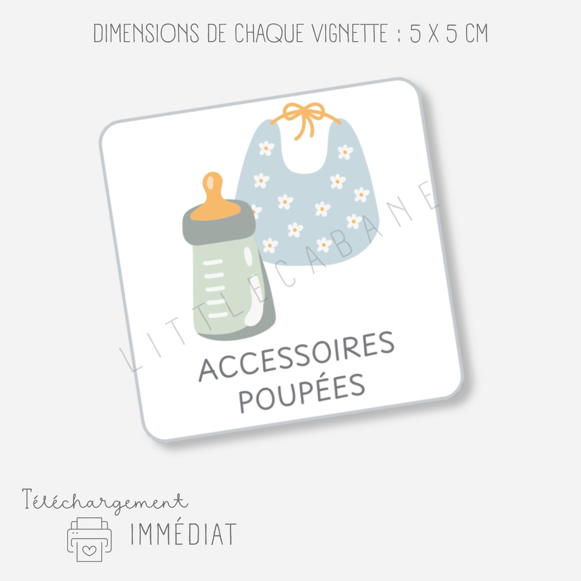 Etiquettes rangement des jouets enfant Little Cabane