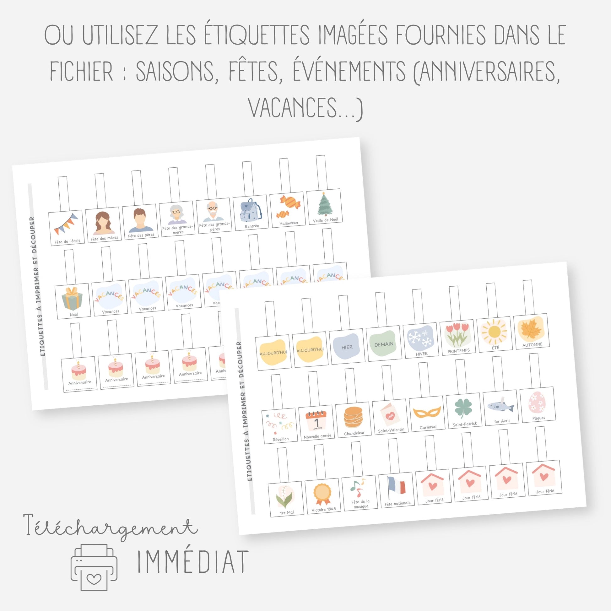 Poutre du temps Montessori année scolaire 2025-2026 Little Cabane