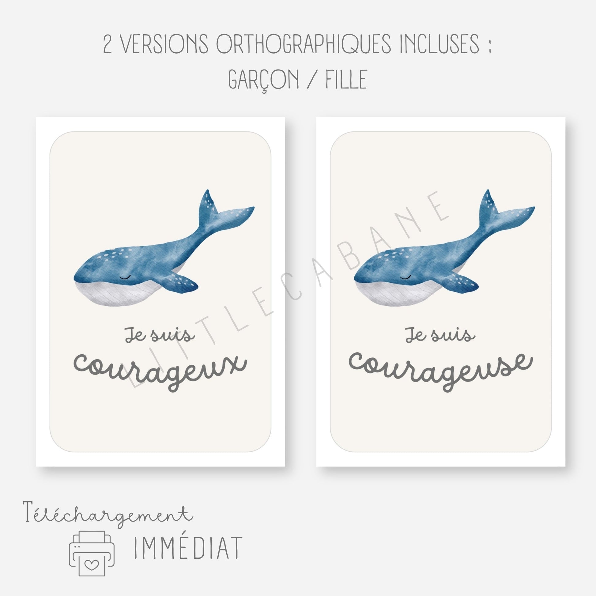 Mes cartes d'affirmations positives Little Cabane