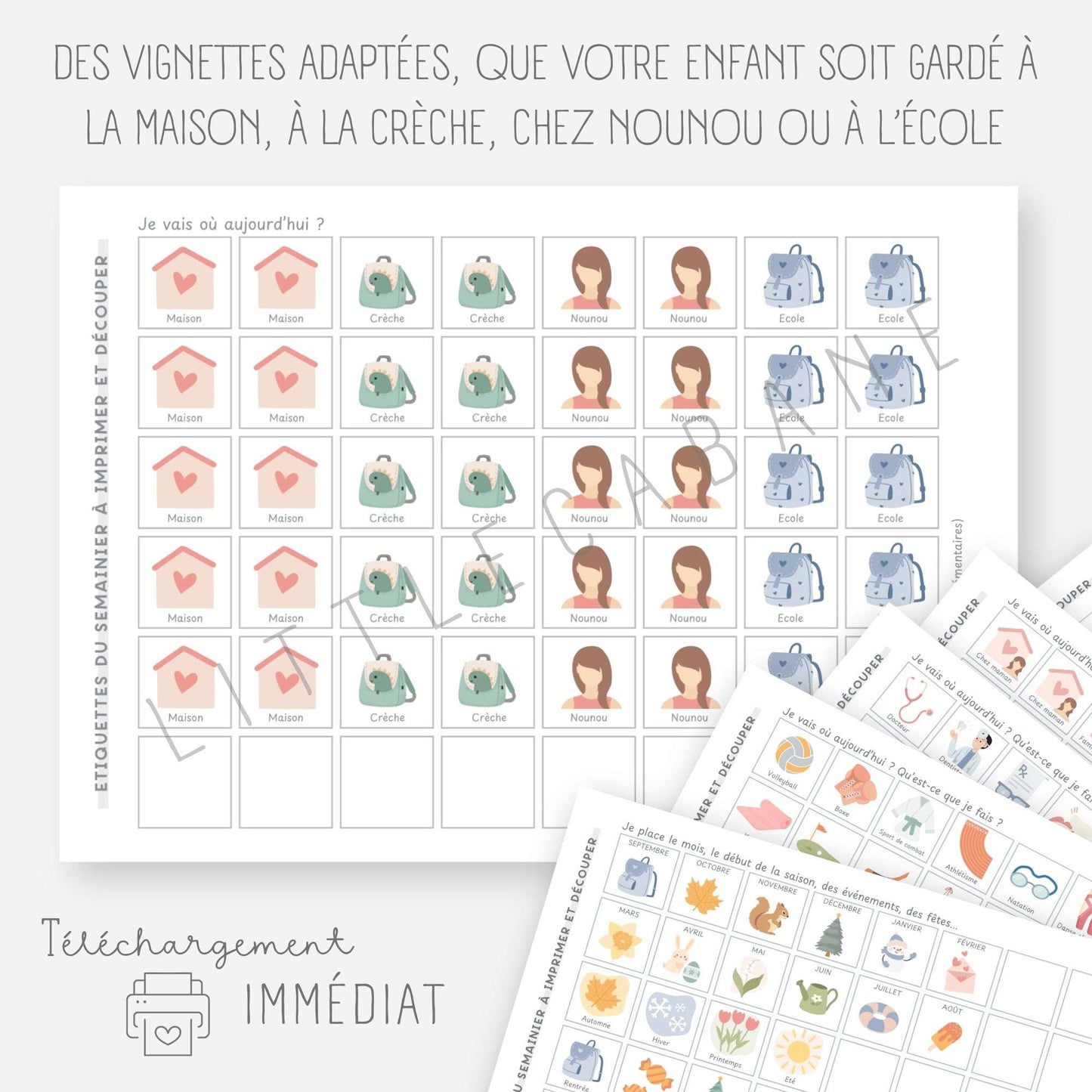 Mon grand semainier, 250 vignettes Little Cabane