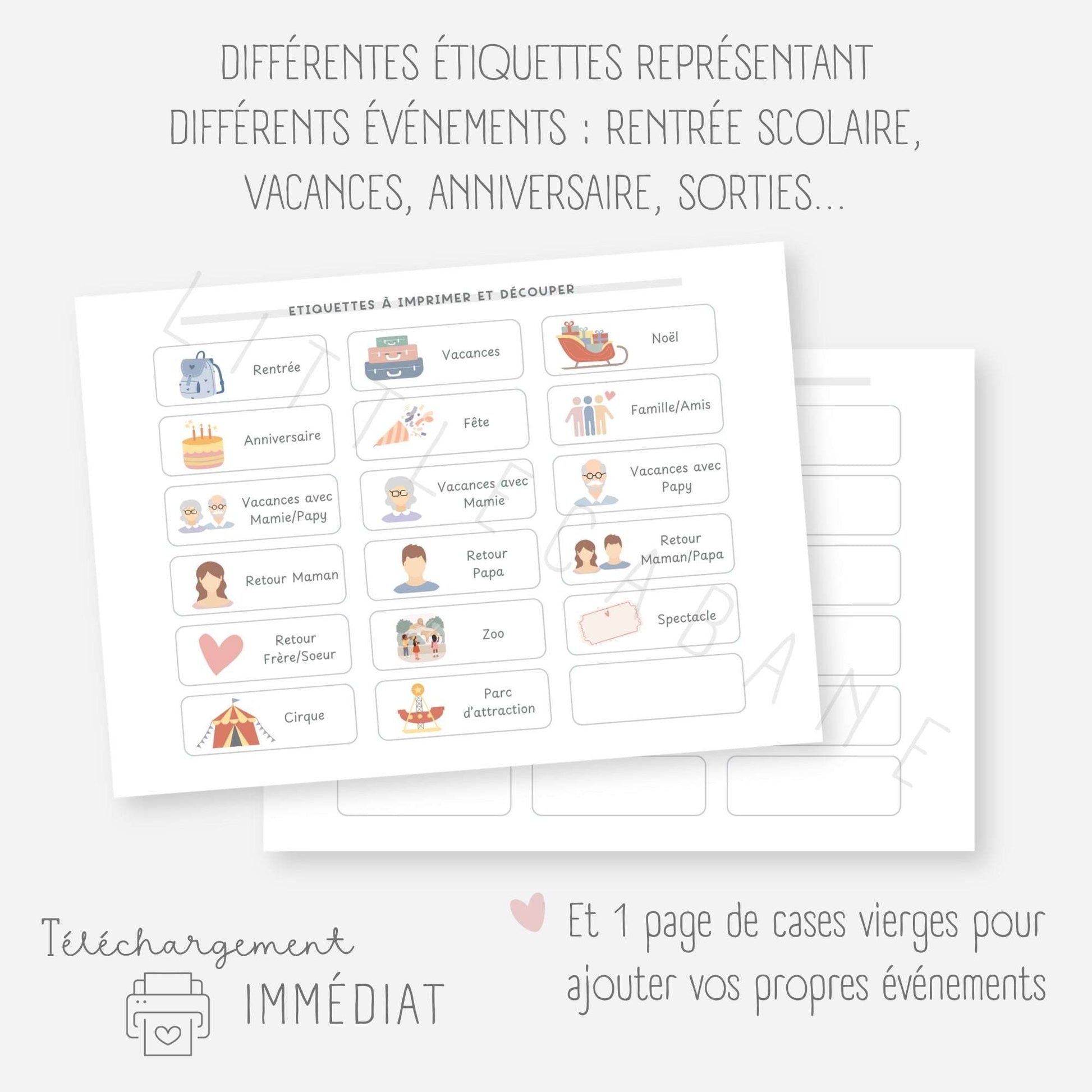 Mon tableau de décompte des jours - Combien de dodos avant ? Little Cabane