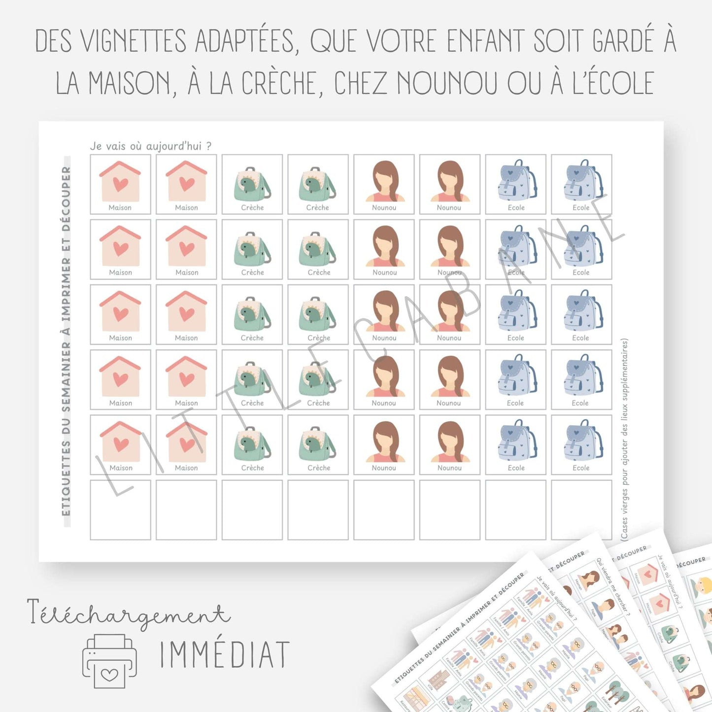 Mon premier semainier Little Cabane