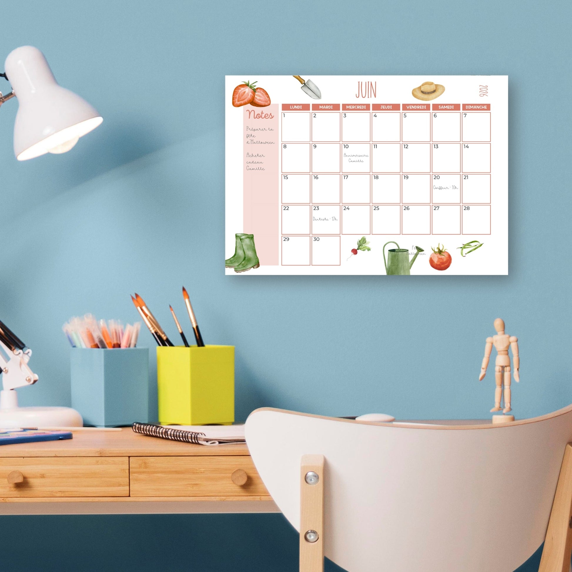 Calendrier 2025-2026 mensuel Little Cabane