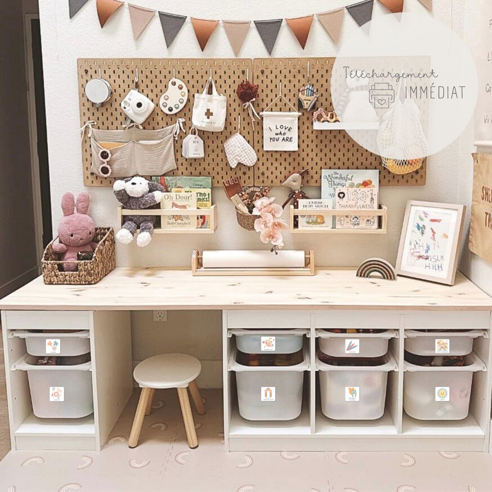Etiquettes rangement des jouets enfant Little Cabane