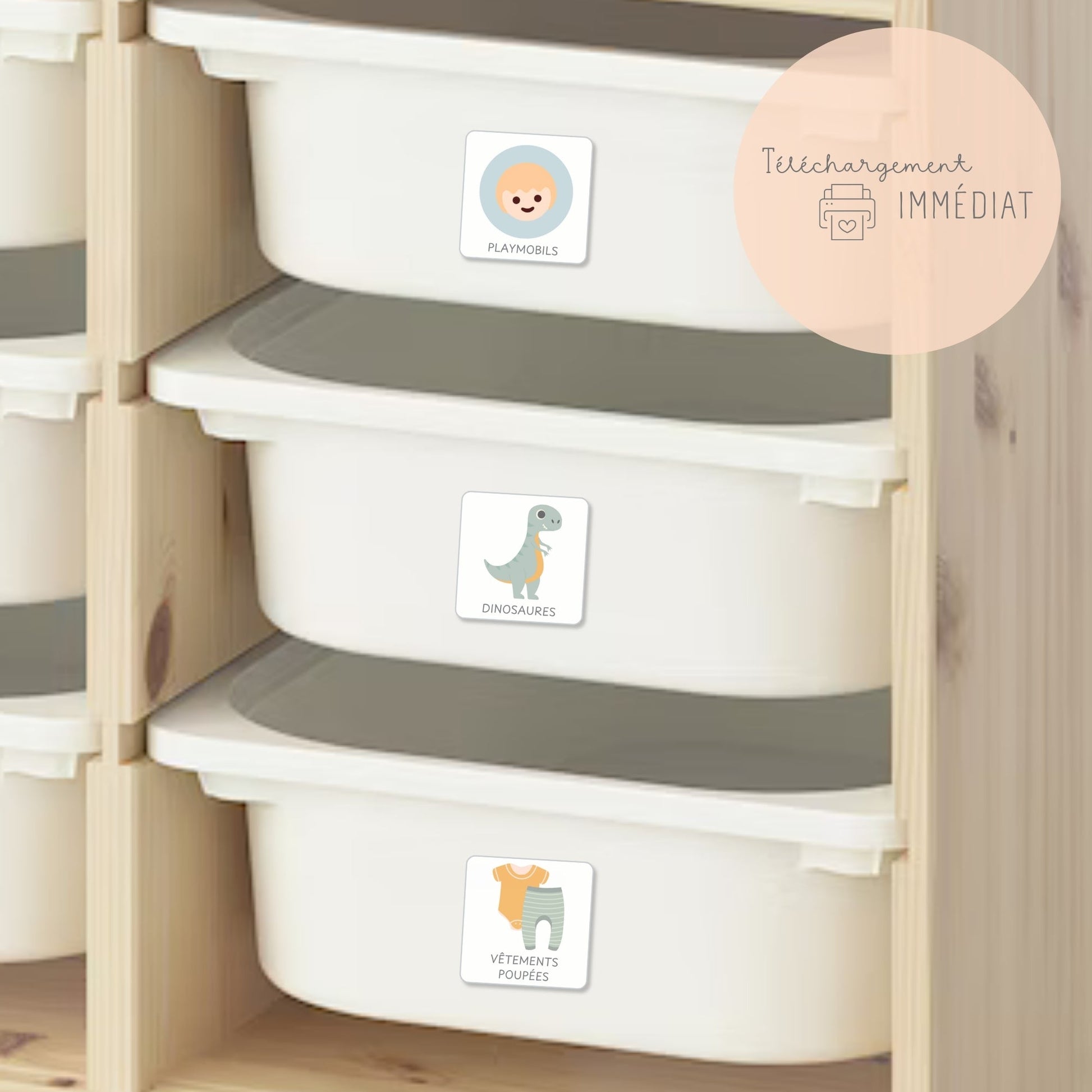 Etiquettes rangement des jouets enfant Little Cabane