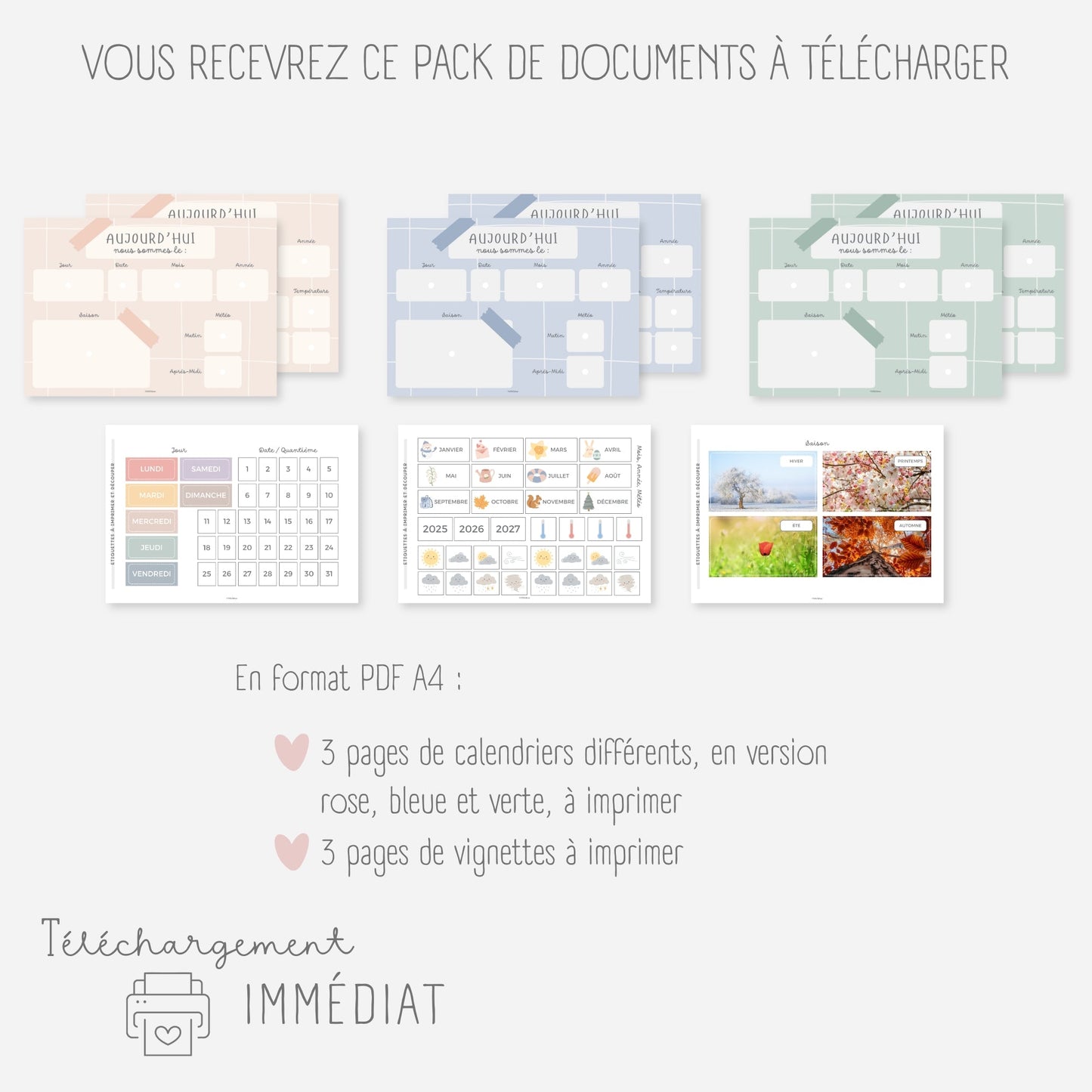 Date du jour - Calendrier du jour Little Cabane