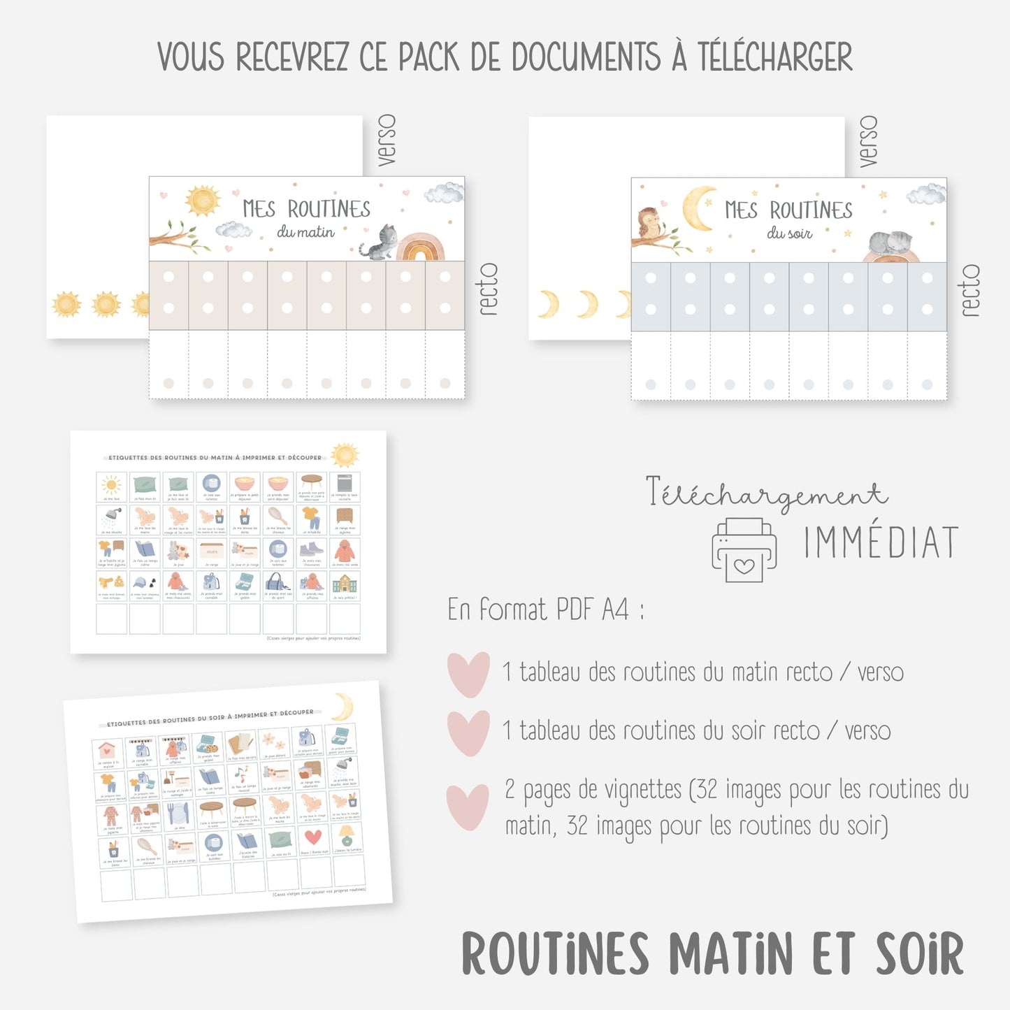 Pack Se repérer dans le temps, Semainiers et Routines Little Cabane