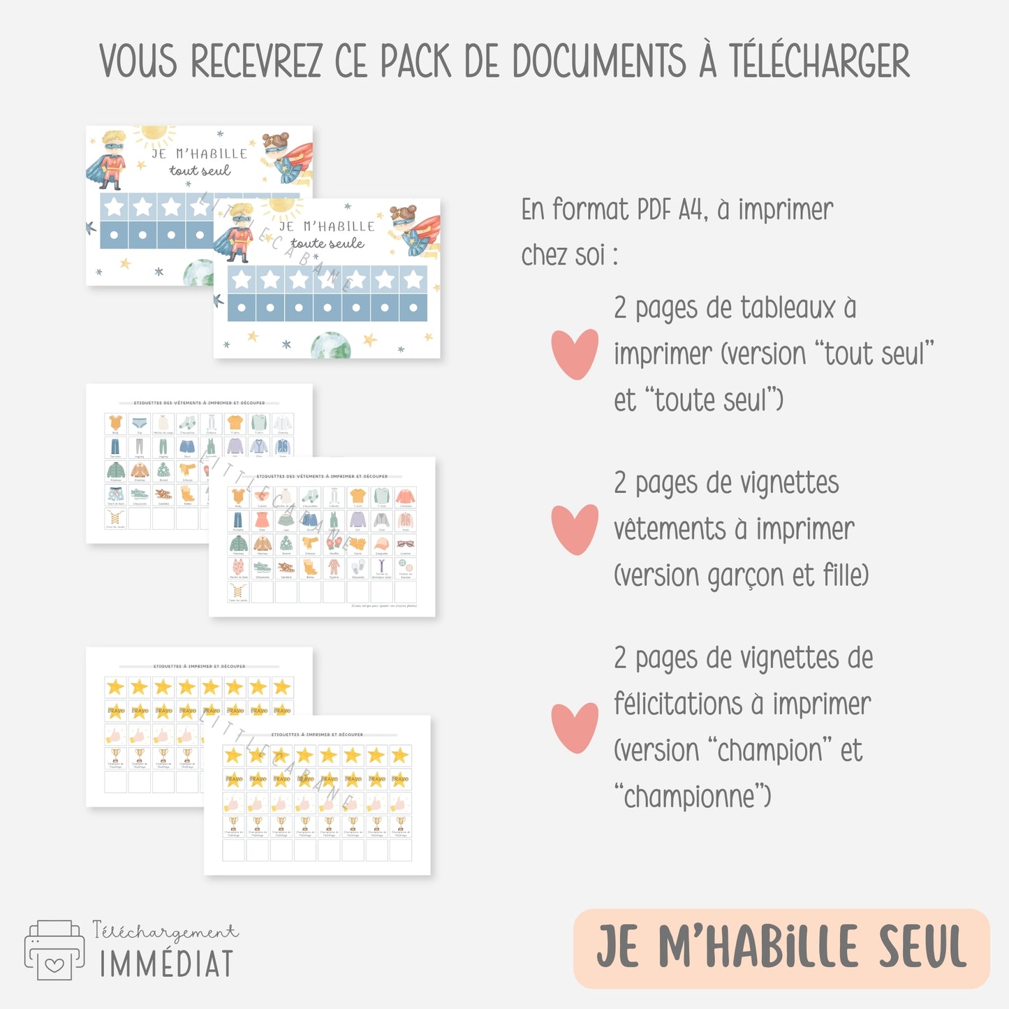 PACK Rentrée école maternelle, Semainiers, Routines, Calendriers et Tableaux de progrès