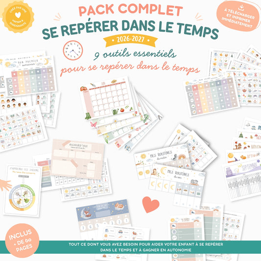 PACK Semainiers, Routines et Calendriers pour se repérer dans le temps