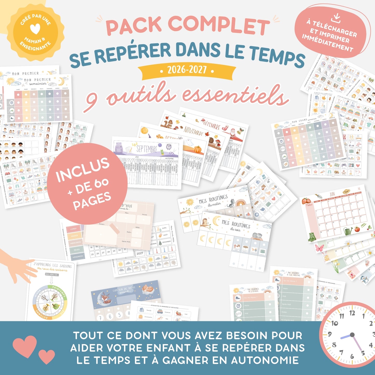 PACK Semainiers, Routines et Calendriers pour se repérer dans le temps