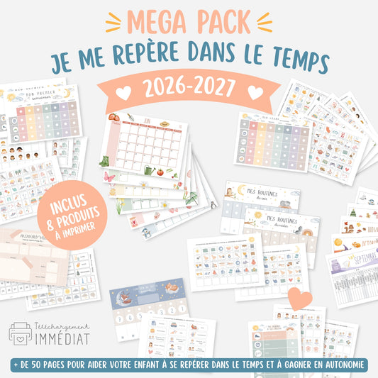 PACK Semainiers, Routines et Calendriers pour se repérer dans le temps