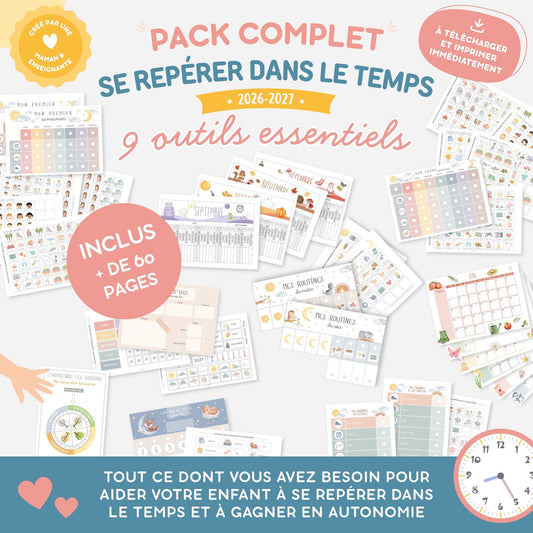 PACK Semainiers, Routines et Calendriers pour se repérer dans le temps