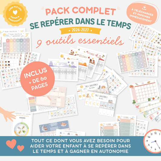 PACK Semainiers, Routines et Calendriers pour se repérer dans le temps