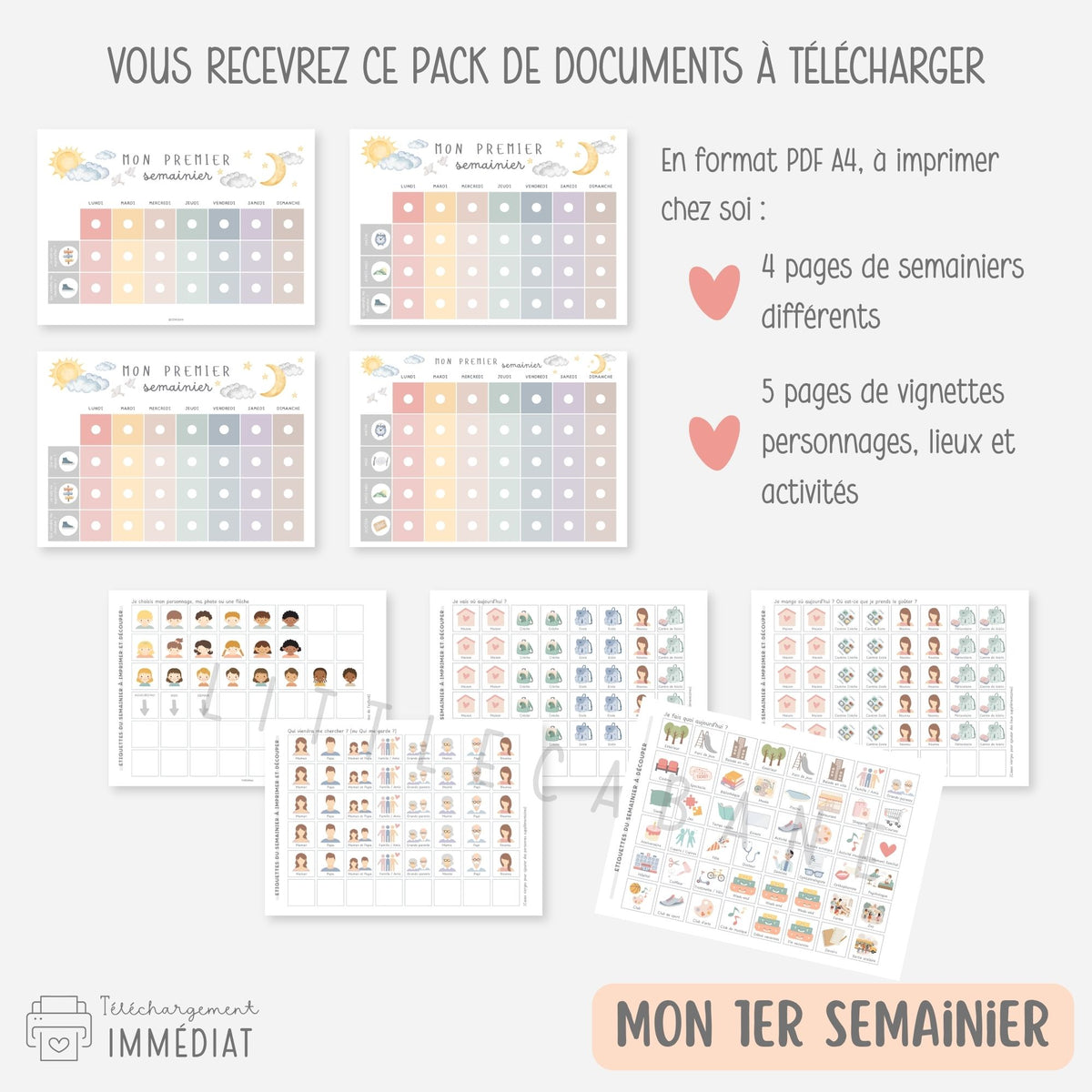 PACK Semainiers, Routines et Calendriers pour se repérer dans le temps