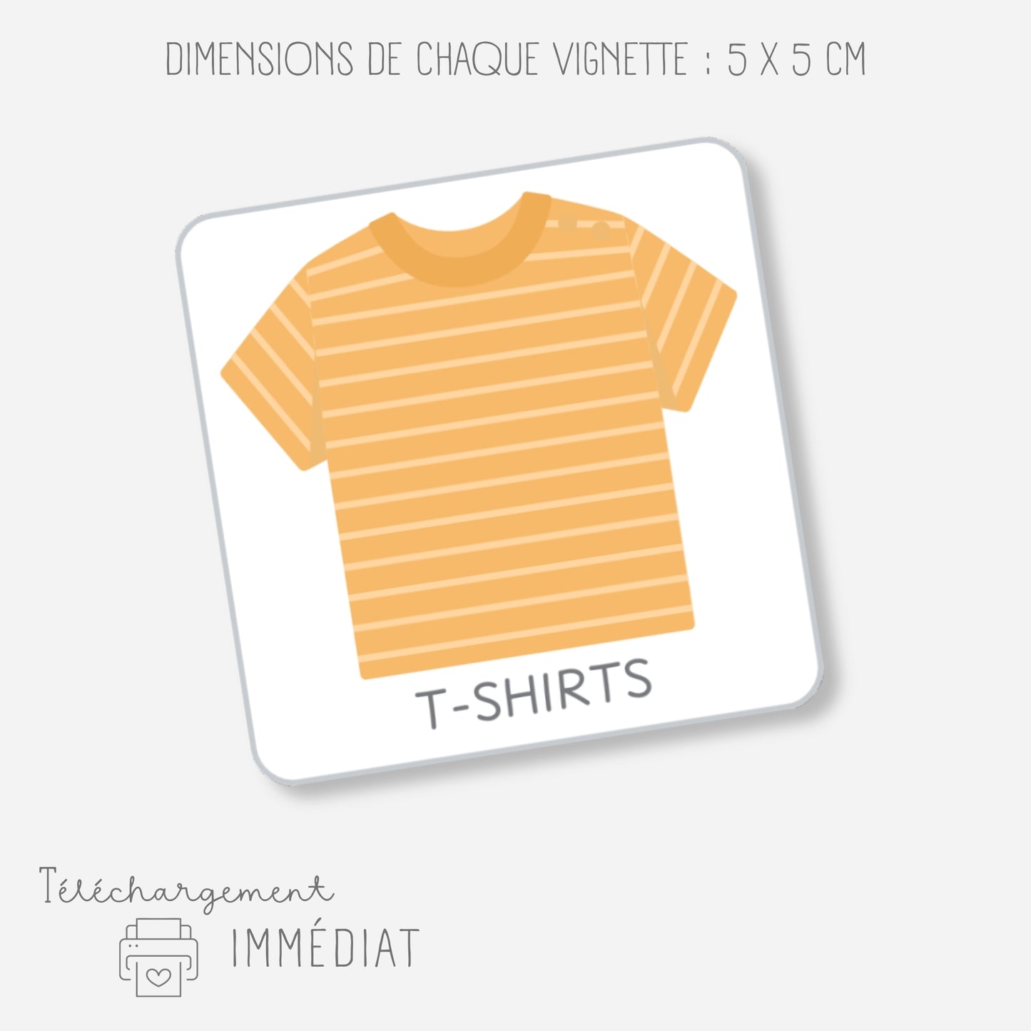 Etiquettes rangement des vêtements enfant