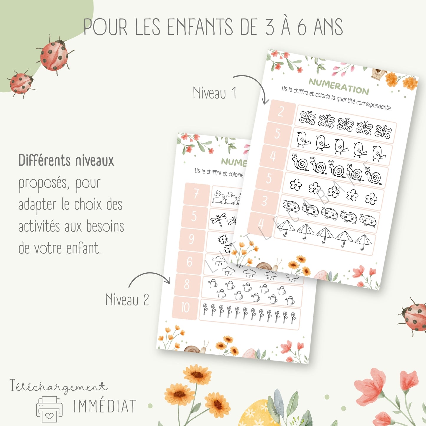 Cahier du printemps, Fiches printemps maternelle