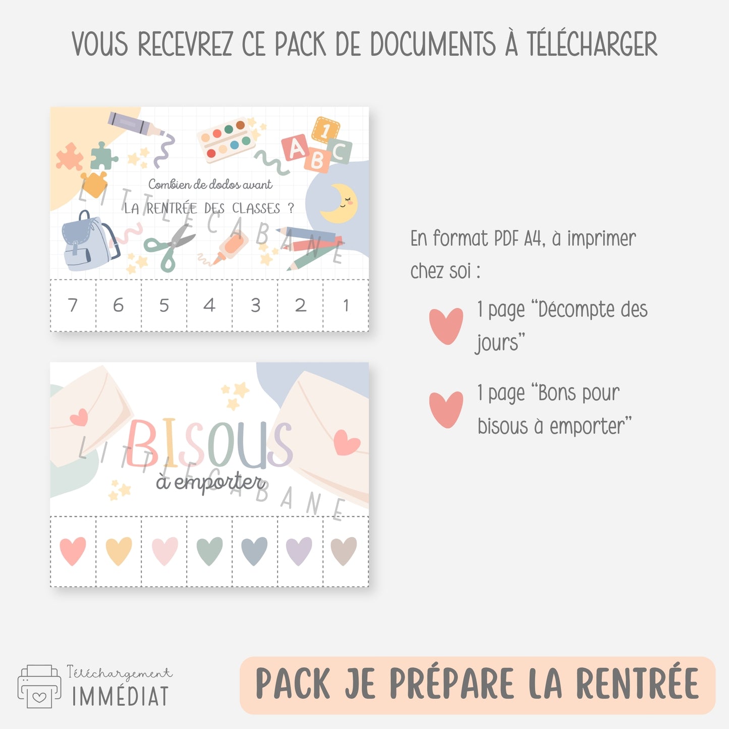 PACK Rentrée école maternelle, Semainiers, Routines, Calendriers et Tableaux de progrès