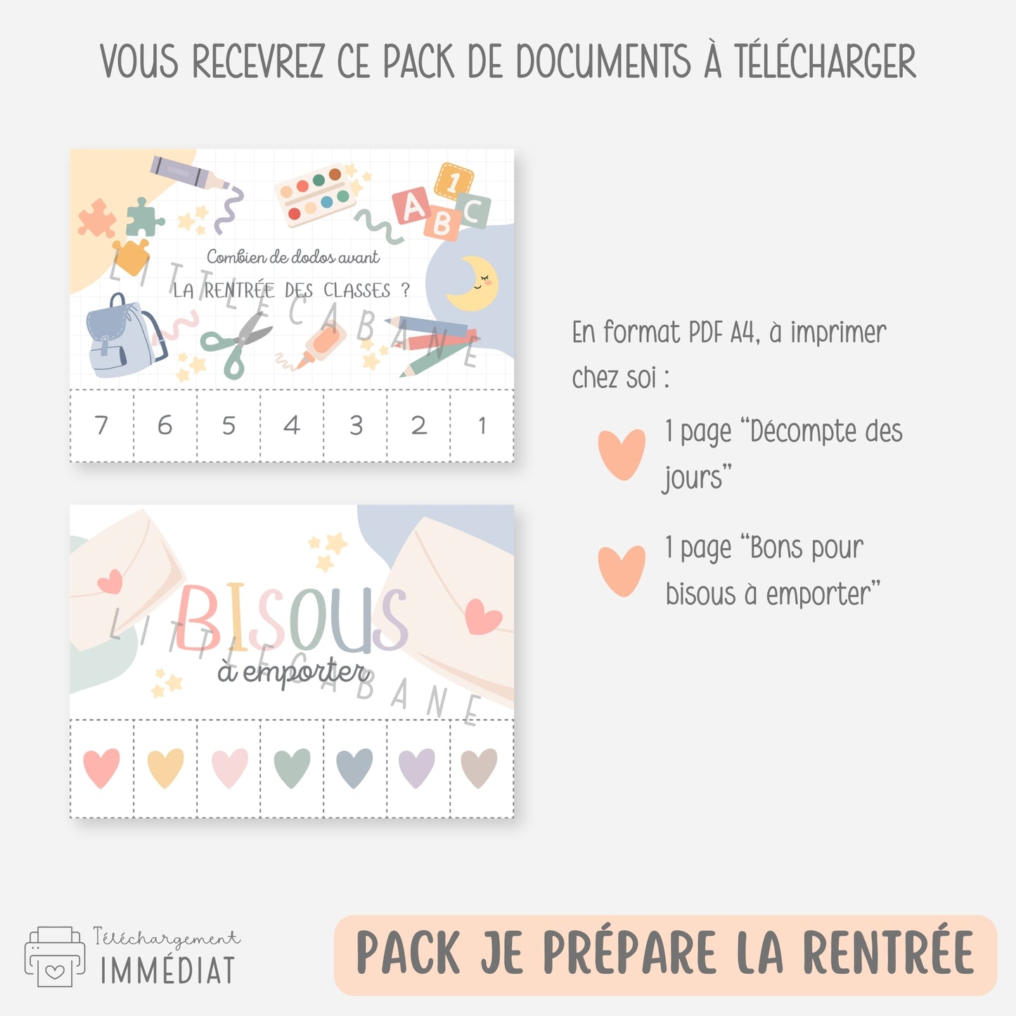 PACK Rentrée école maternelle, Semainiers, Routines, Calendriers et Tableaux de progrès