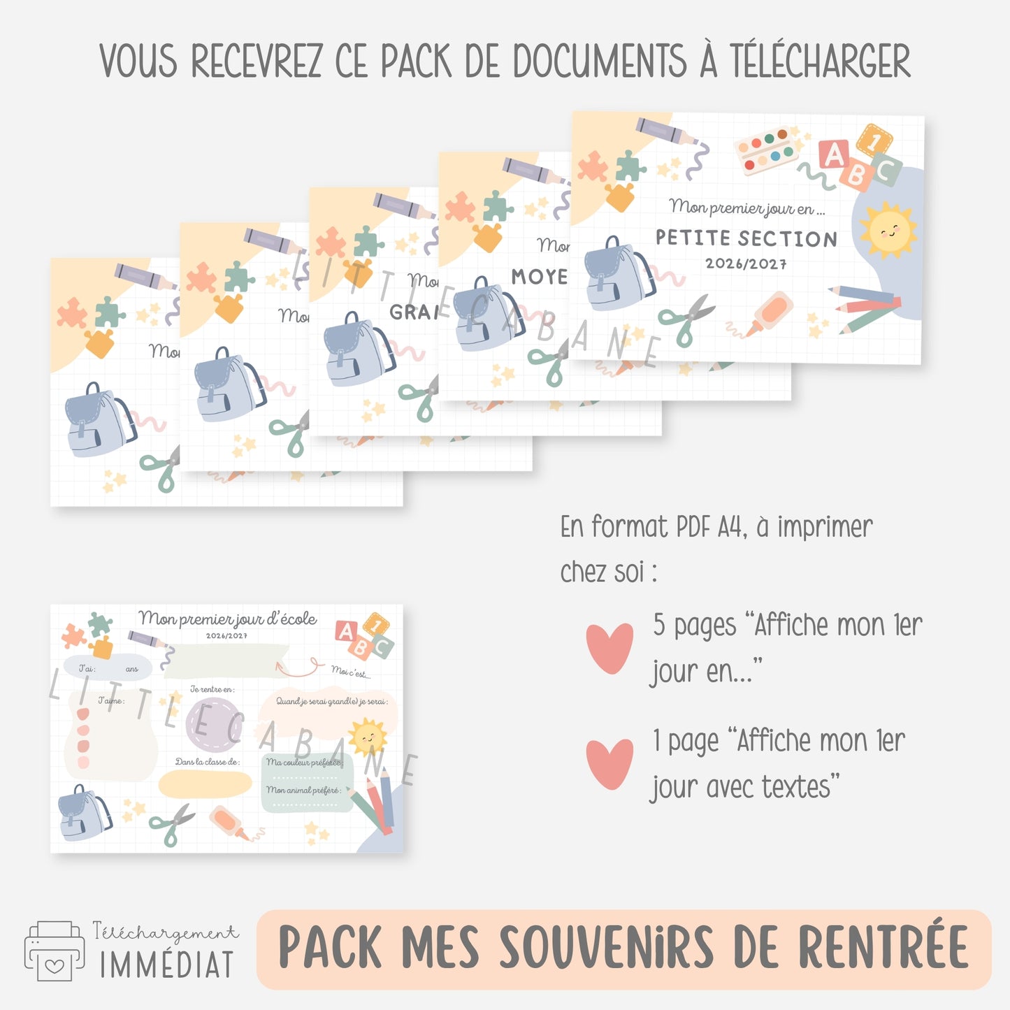 PACK Rentrée école maternelle, Semainiers, Routines, Calendriers et Tableaux de progrès