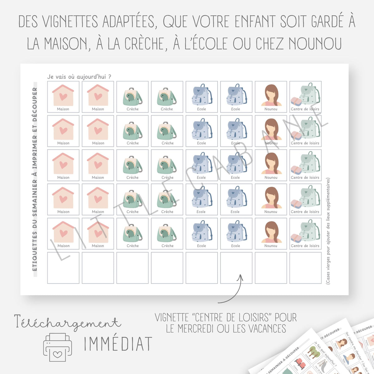 Mon premier semainier