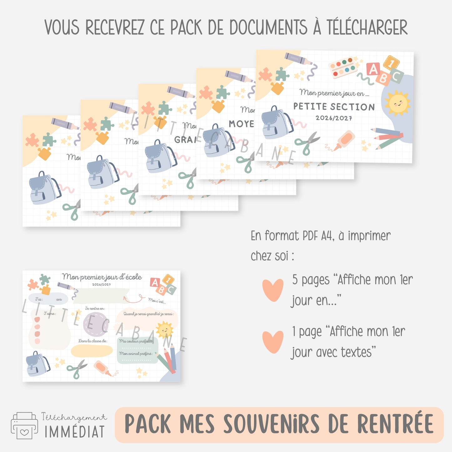 PACK Rentrée école maternelle, Semainiers, Routines, Calendriers et Tableaux de progrès
