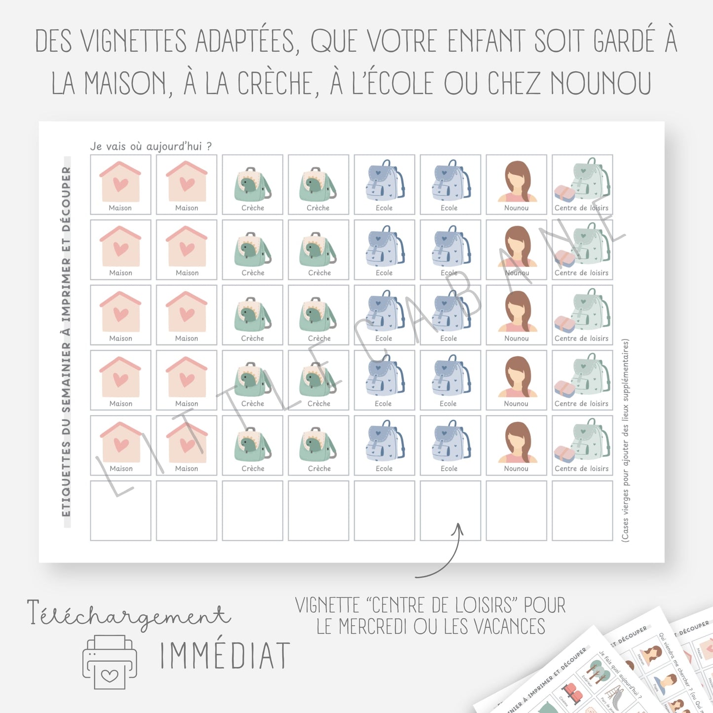 Mon premier semainier Little Cabane
