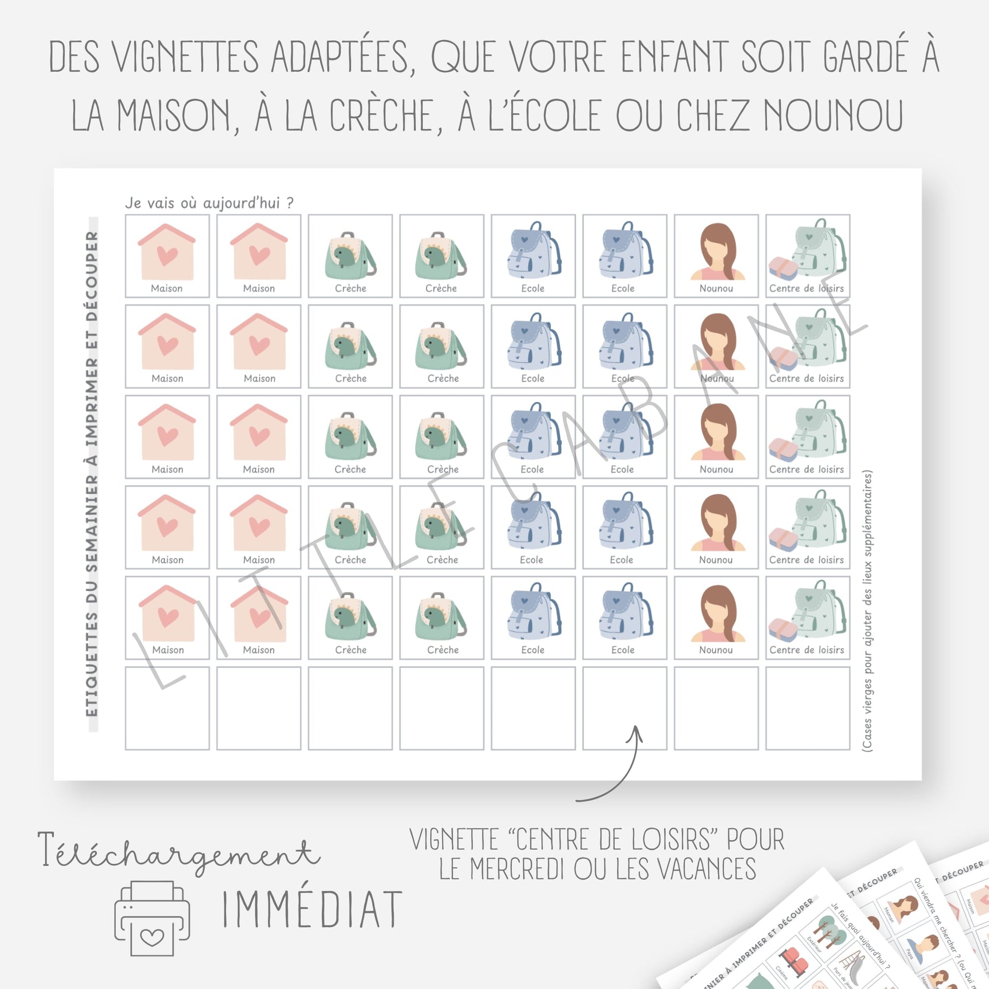 Mon premier semainier Little Cabane