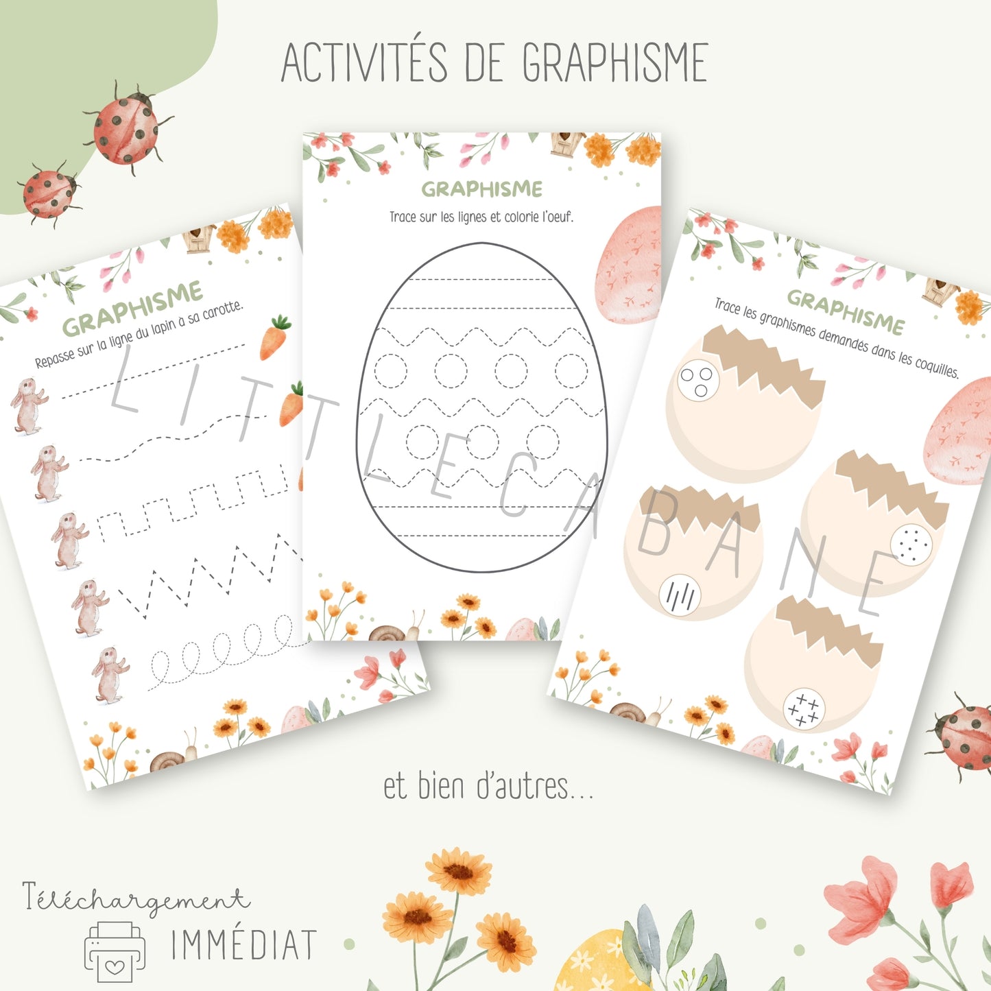 Cahier du printemps, Fiches printemps maternelle
