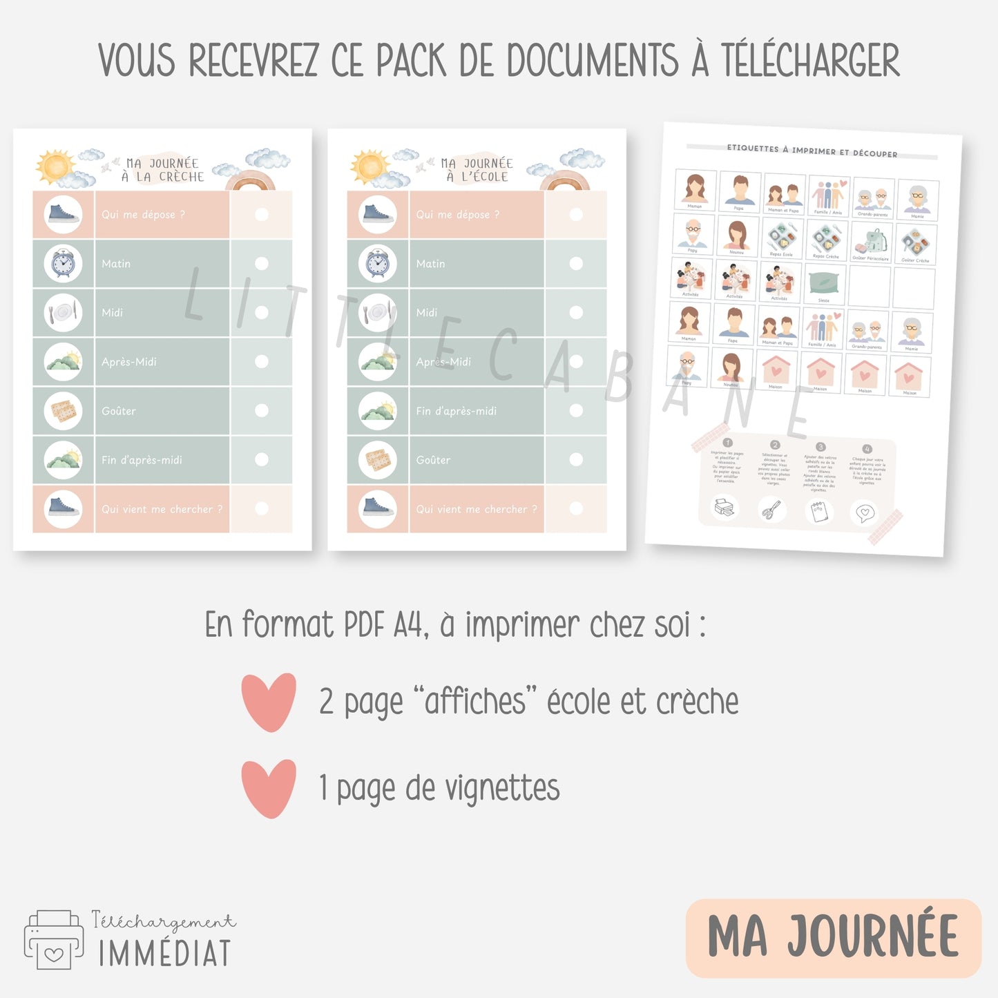 PACK Semainiers, Routines et Calendriers pour se repérer dans le temps