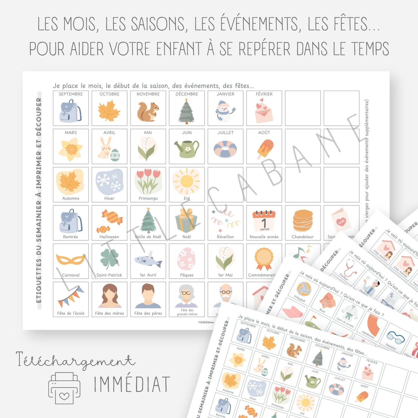 Mon grand semainier, 250 vignettes Little Cabane