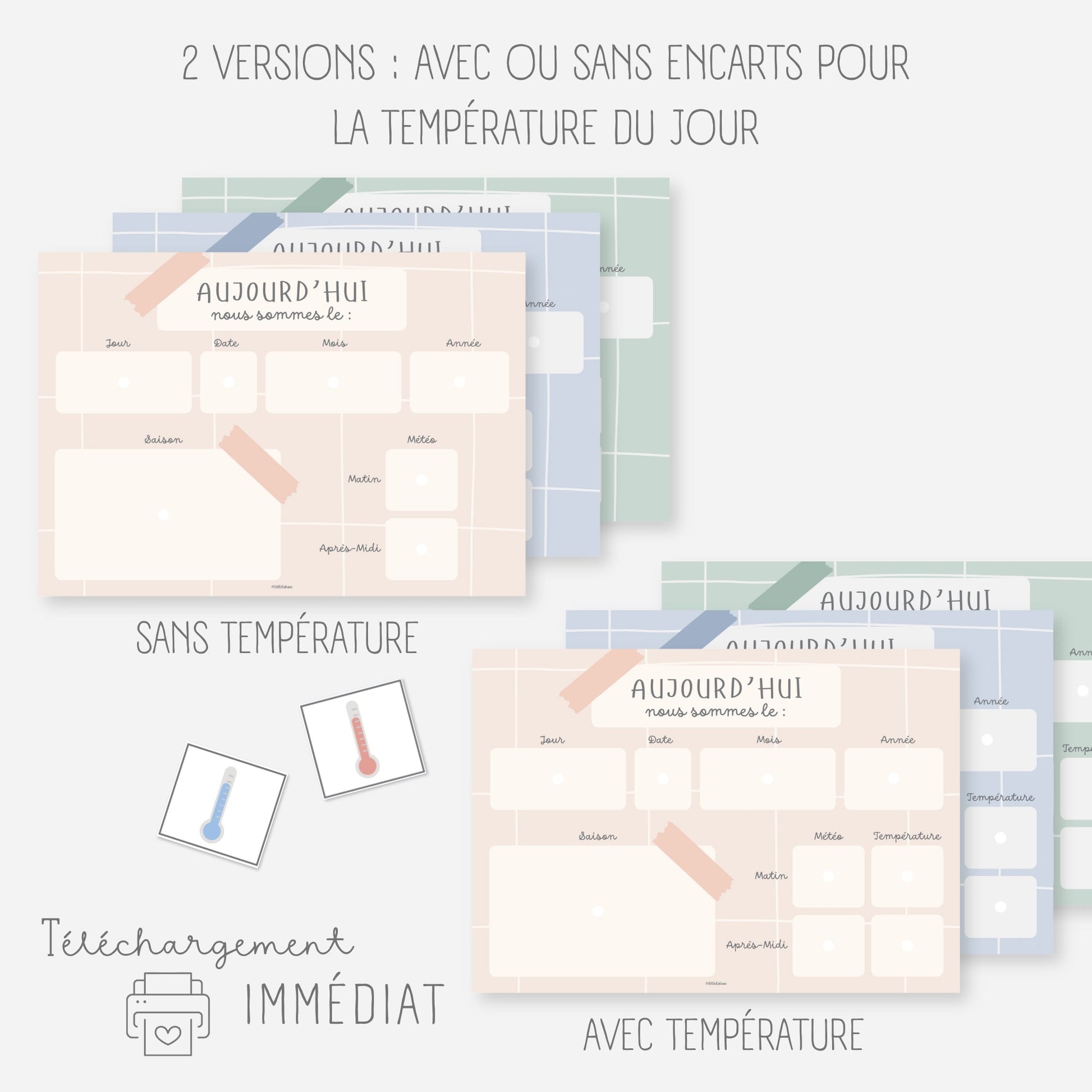 Date du jour - Calendrier du jour Little Cabane