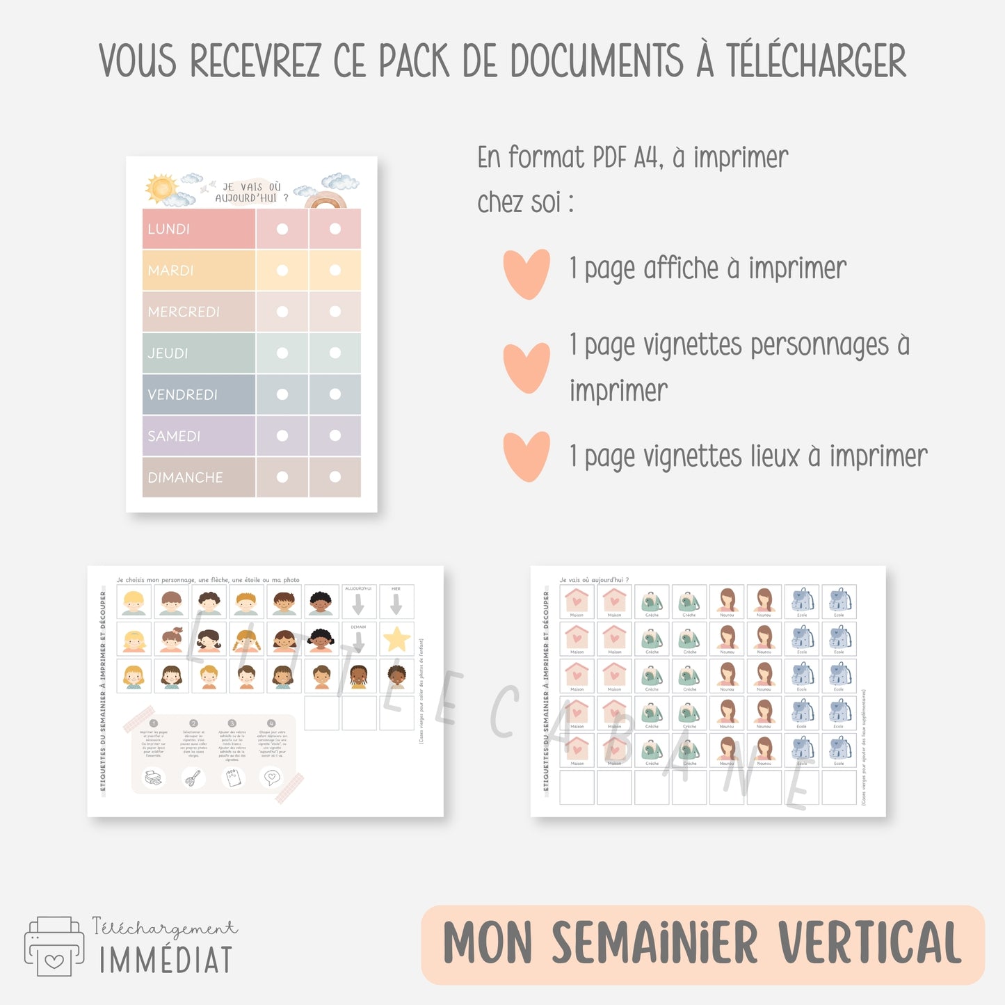 PACK Rentrée école maternelle, Semainiers, Routines, Calendriers et Tableaux de progrès