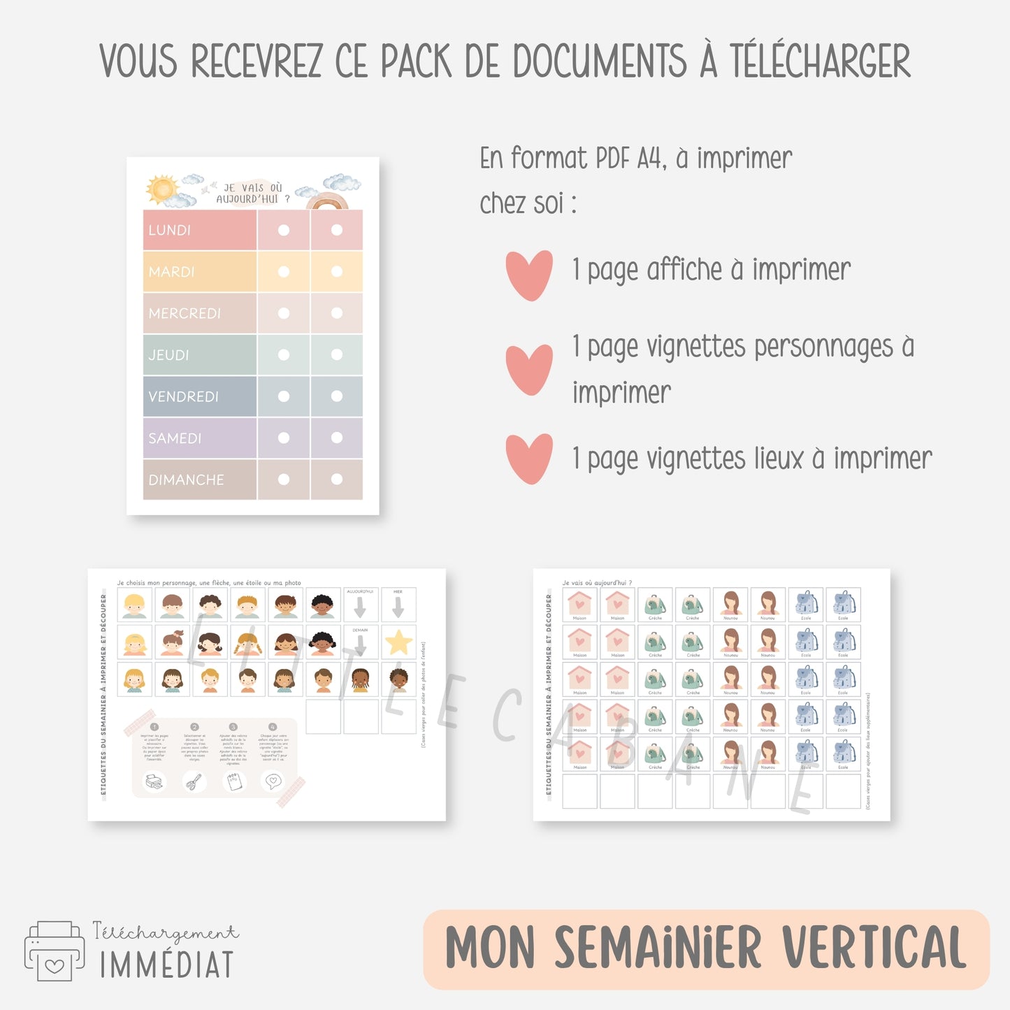 PACK Rentrée école maternelle, Semainiers, Routines, Calendriers et Tableaux de progrès
