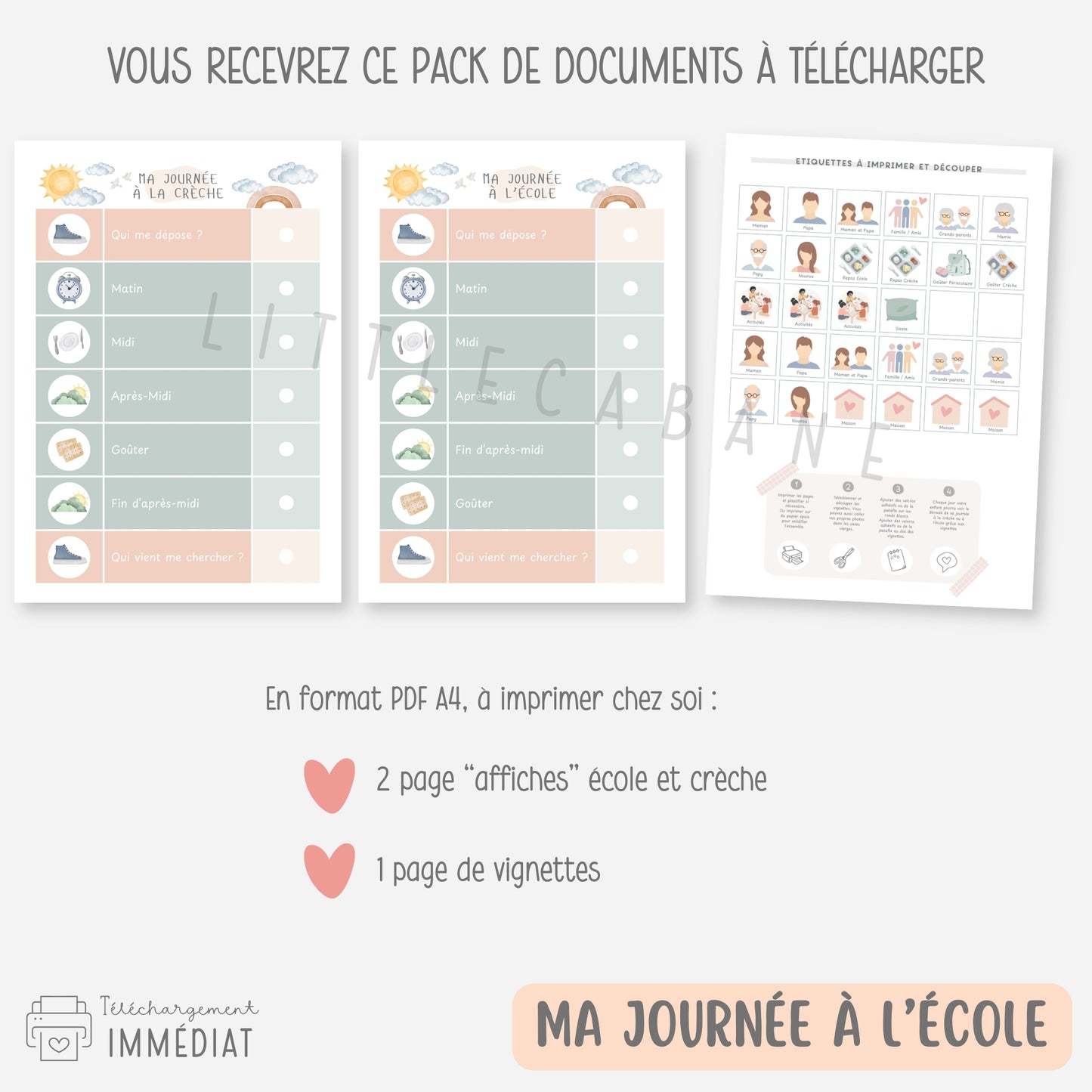 PACK Rentrée école maternelle, Semainiers, Routines, Calendriers et Tableaux de progrès