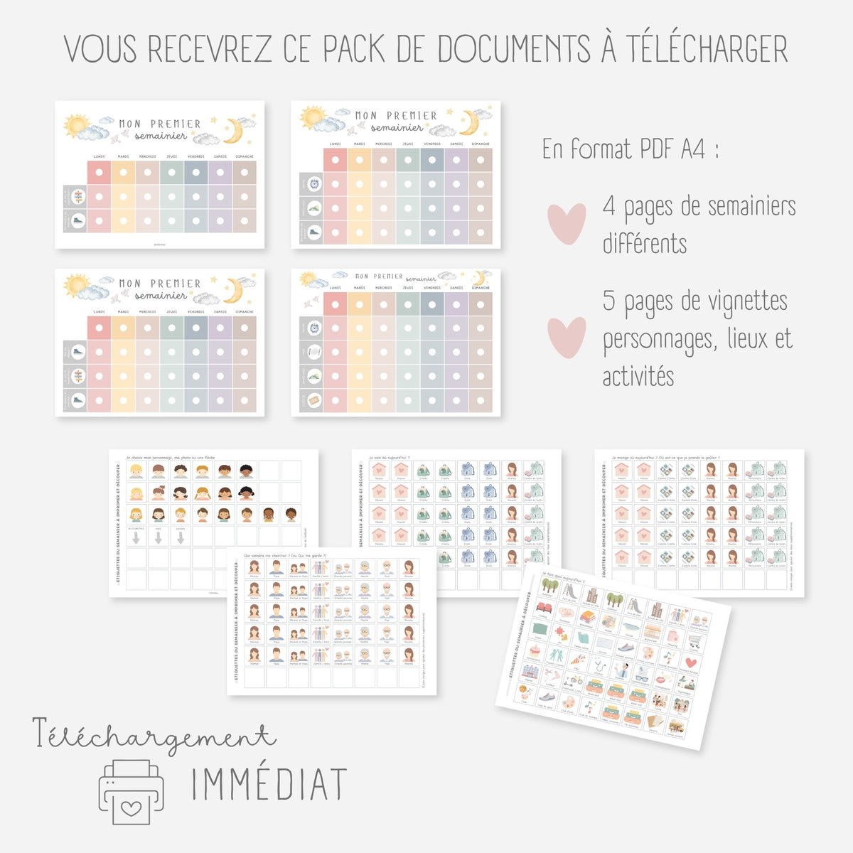 Mon premier semainier